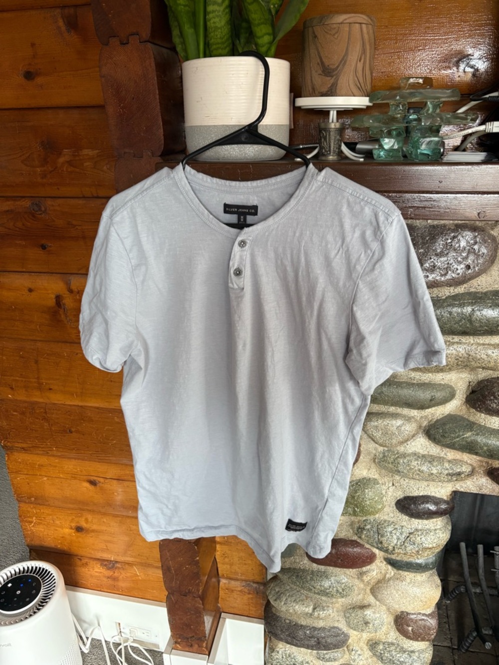 Silver Jeans Co. Men’s Short-Sleeve Henley - size Medium